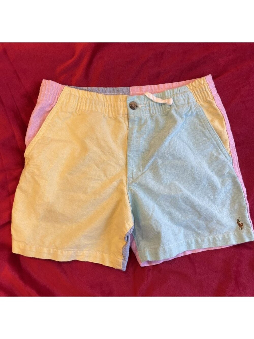 Polo Ralph Lauren Boys Color Block Shorts Size 12 Multi Color